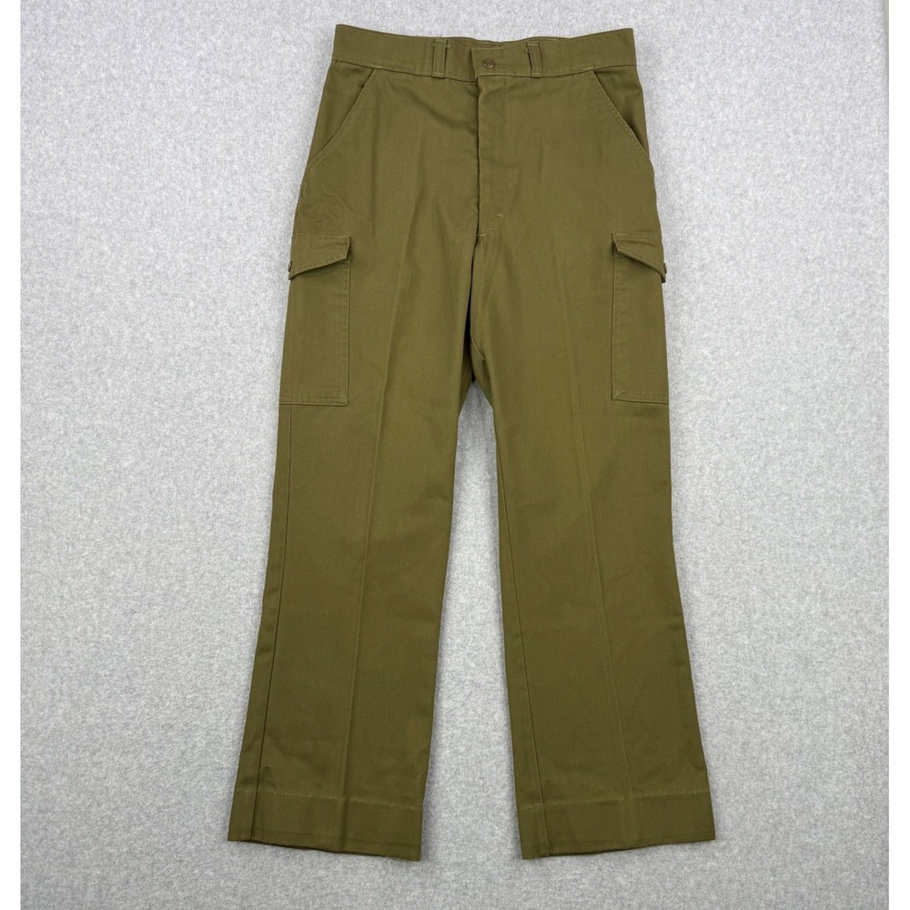 Vintage Boy Scouts of America Pants Mens 32x30 Green 60s Cargo Talon Zipper